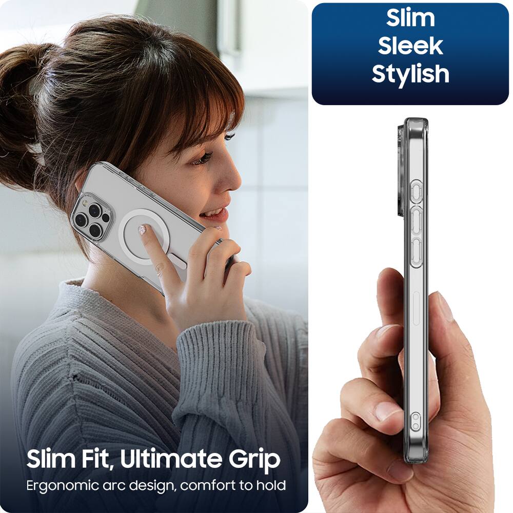 Slim Sleek Stylish  
Slim Fit, Ultimate Grip  
Ergonomic arc design, comfort to hold