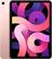 Front. Apple - Certified Refurbished - Apple 10.9-Inch iPad Air - (4th Generation) Wi-Fi + Cellular - 256GB - Rose gold.