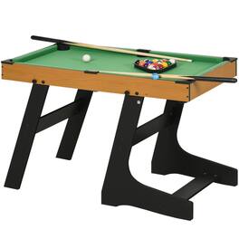 HTUTWOO - Billiards Tabletop Game 38" - Foldable Pool Table Set, Folding for Storage with Balls, Cues, Chalk, Brush for Game Room - Green