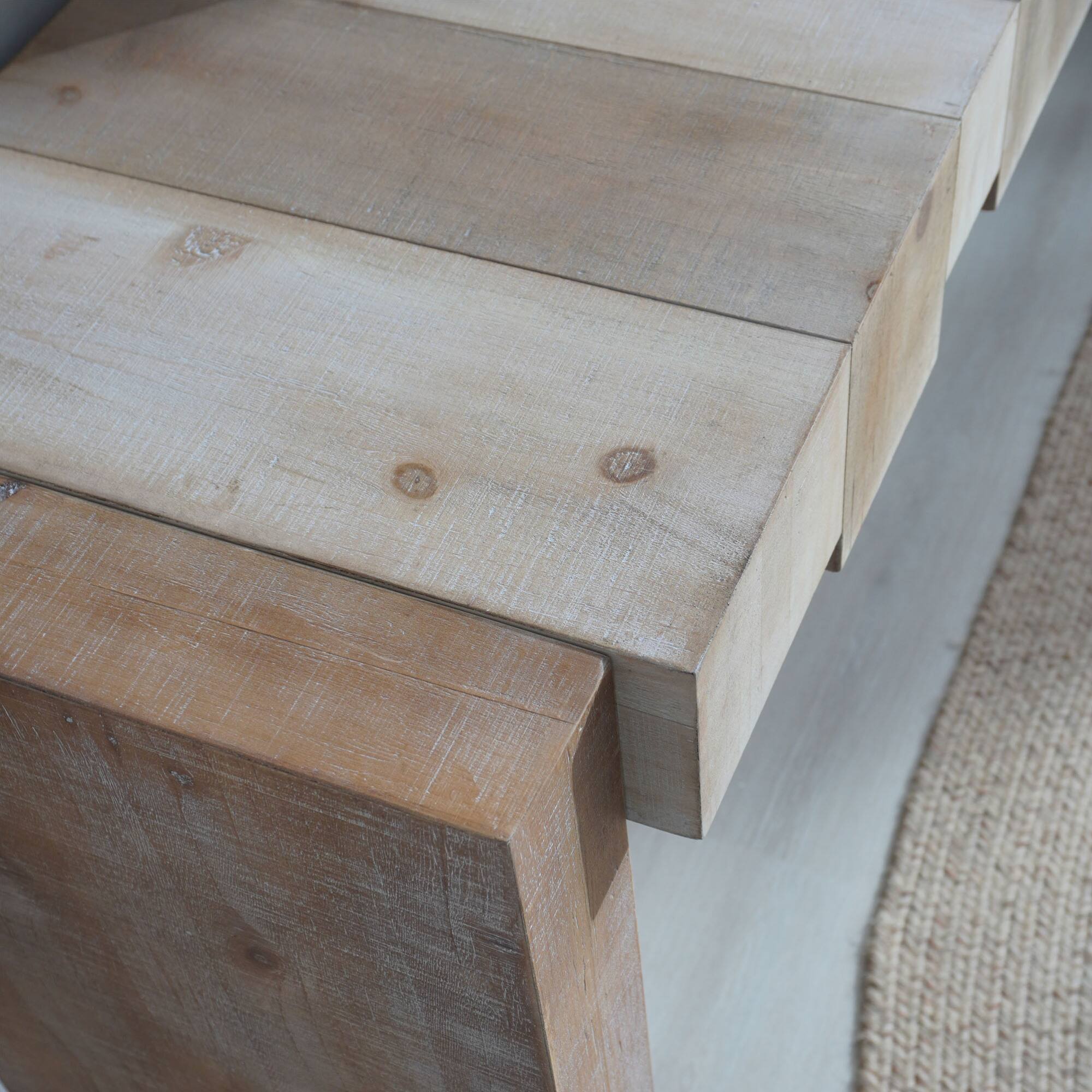 Alt View 10. GOODSILO - Modern Rustic Entryway Console Table with Sculpted Block Design - Narrow Sofa Table for Hallway or Living Room - Multicolor.