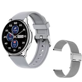 YONWAY - Smartwatch for iPhone & Android, Style Smart Watch, Wellness Tracker with 1.32" AMOLED Screen, Up to 10 Days Battery - Silver - (2025)