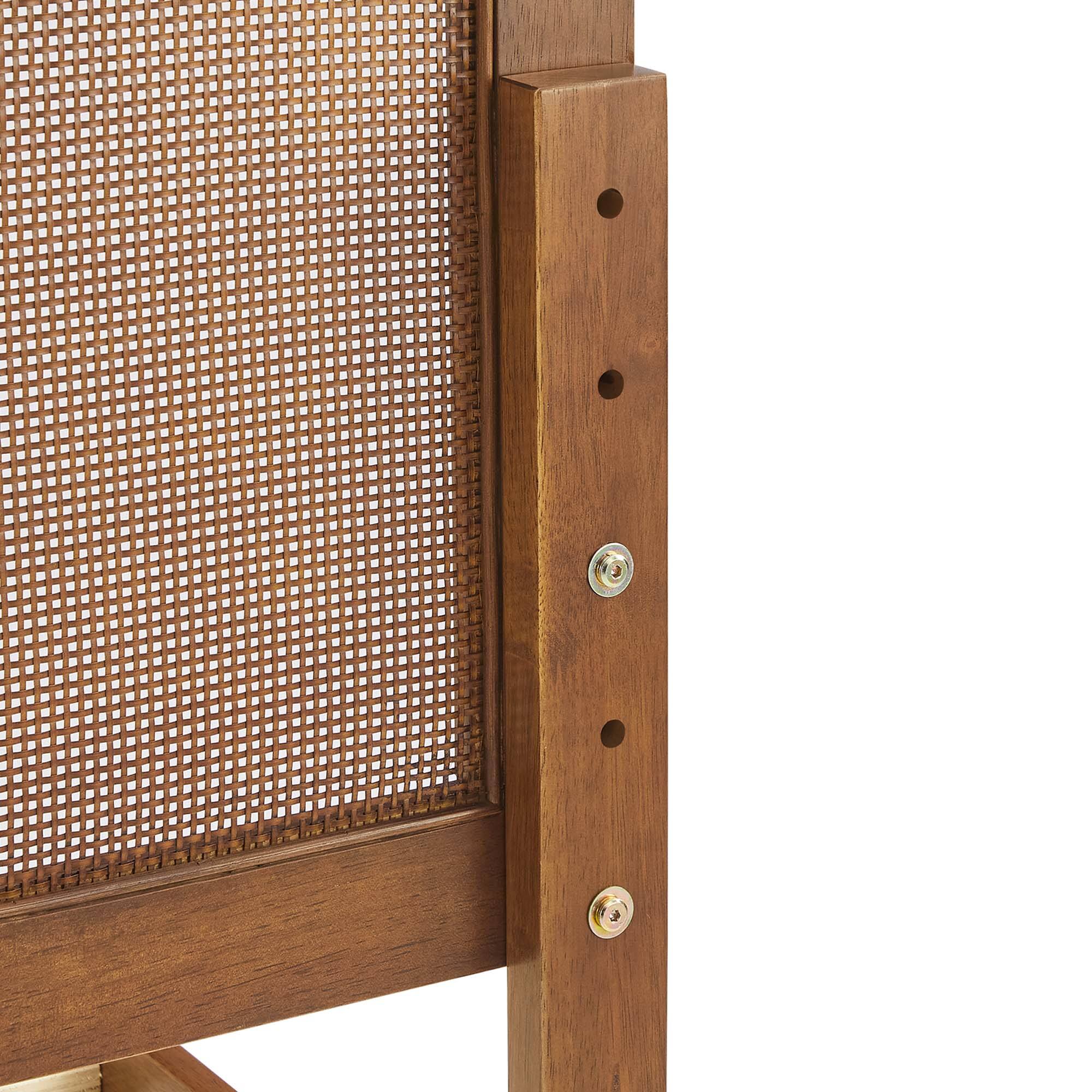 Alt View 7. Modway - Sirocco Rattan and Wood Twin Platform Bed - Brown.