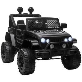 Aosom - 12V Kids Ride On Truck with Parent Remote, Battery Powered Electric Car with Suspension, Adjustable Speed, LED Lights