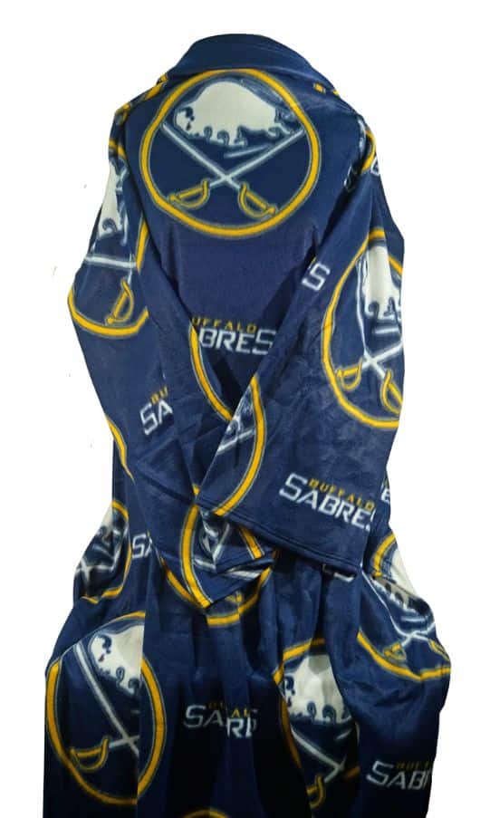 Northwest - Buffalo Sabres NHL Classic Logo Comfy Throw Blanket with Sleeves - Multi
