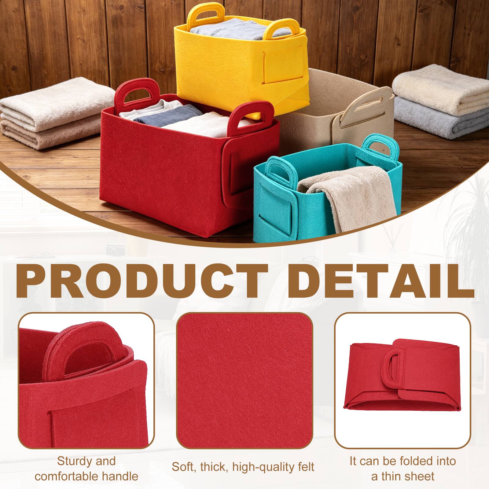 PRODUCT DETAIL

- Sturdy and comfortable handle
- Soft, thick, high-quality felt
- It can be folded into a thin sheet