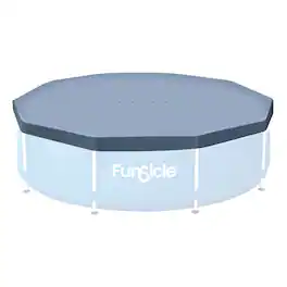 Funsicle - 12ft Round Above Ground Frame Pool Debris Cover, Accessory Only, Gray