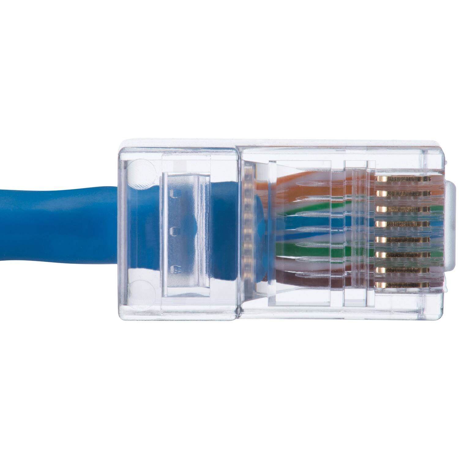 Left. IDEAL - CAT-5E Feed-Thru RJ45 Mod Plugs 50 Pack - Clear.