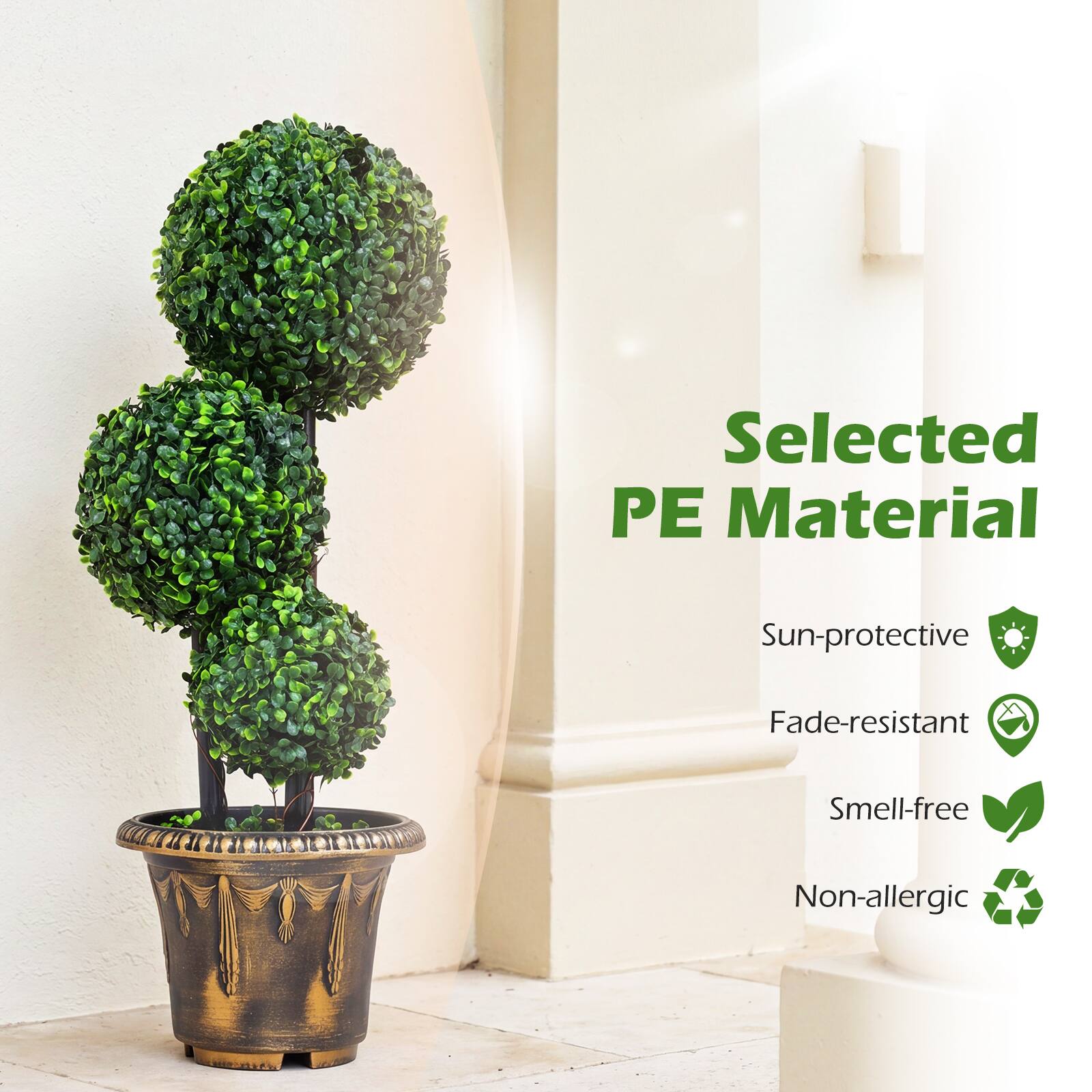 Selected PE Material  
Sun-protective  
Fade-resistant  
Smell-free  
Non-allergic