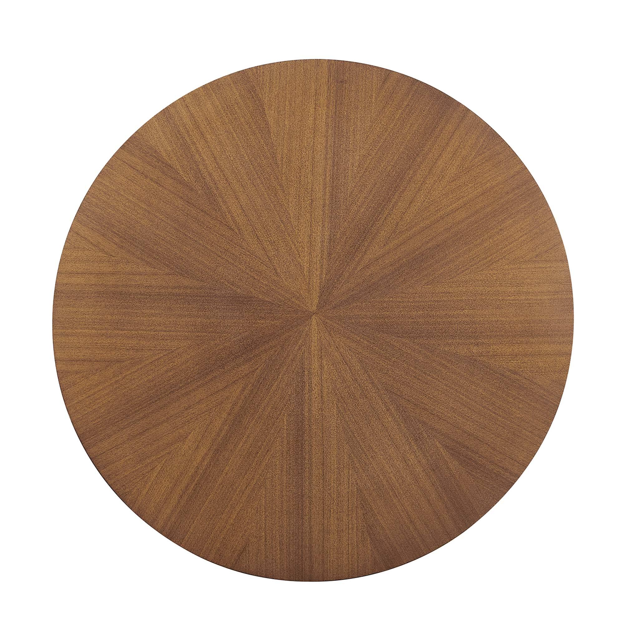 Alt View 4. Modway - Crossroads Round Wood Coffee Table by Modway - Walnut.