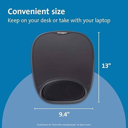 Convenient size  
Keep on your desk or take with your laptop  

Kensington  
13"  
9.4"  

Scroll down to "From the manufacturer" to learn more.