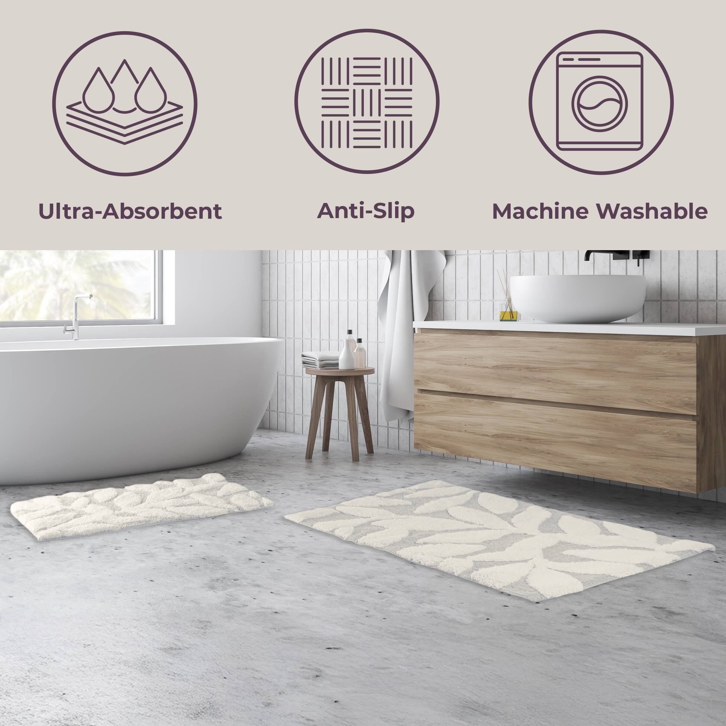 Ultra-Absorbent  
Anti-Slip  
Machine Washable