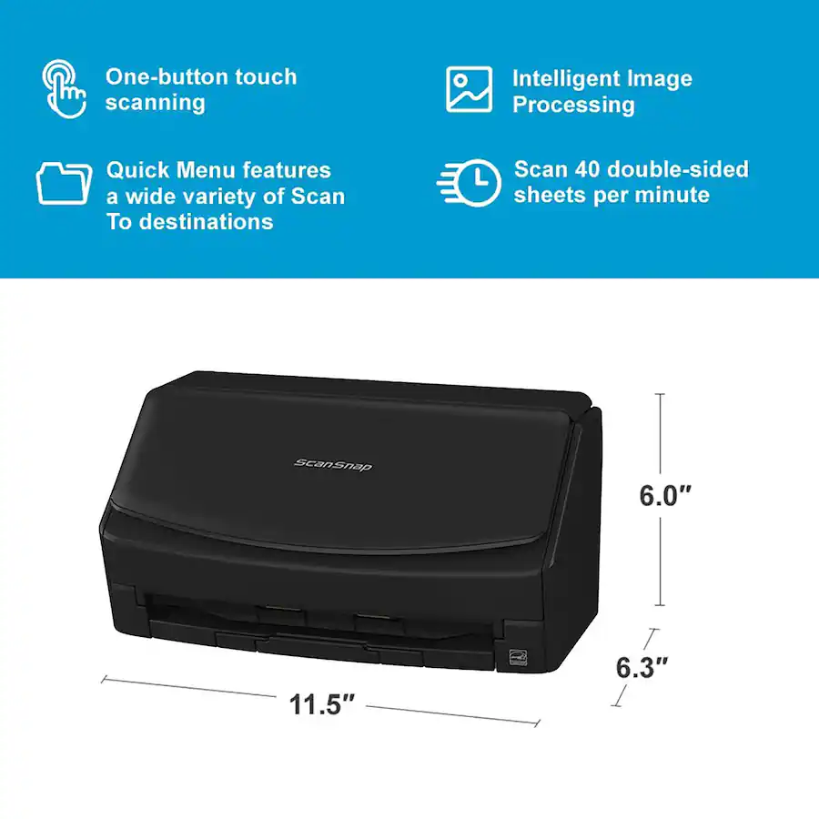 Ricoh ScanSnap iX1400 Simple One Touch Button Document Scanner for Mac ...