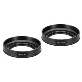 Unique Bargains - 2pcs 46mm Lens Hood, Metal Curved Screw-in Vented Lens Hoods - Black