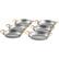 Alt View 2. Martha Stewart - Martha Stewart 6 Piece Mini Vintage Oval Au Gratin Pan Set with Brass Handle - Silver and Gold.