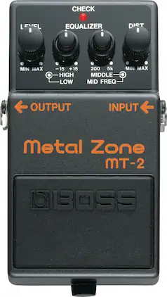 BOSS - Metal Zone Guitar Effects Pedal with High-Gain Distortion, Adjustable EQ, Thick Sustain, and Heavy Rock Tone - Black
