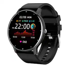 YONWAY - Smartwatch - Ultra-Thin Lightweight Body, Heart Rate Monitor, Scientific Sleep Monitoring, Waterproof for Everyday Use - Black - (2025)