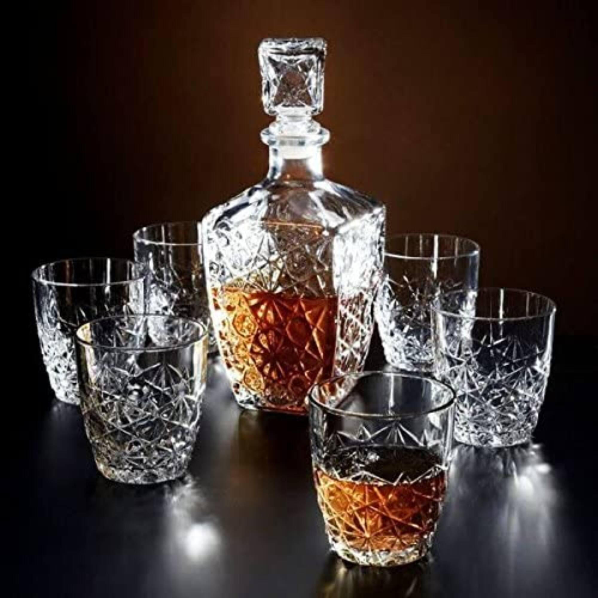 Alt View 2. Bormioli Rocco - Bormioli Rocco Dedalo Decanter, Cracked Ice Carved Glass with Airtight Stopper, 33.75 Oz - Clear.