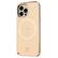 Left. LuMee - Halo Battery Charger Case for iPhone 13 Pro - Gold Mirror.
