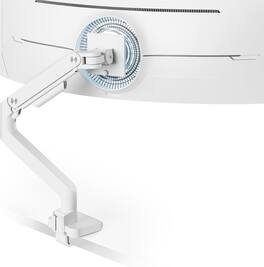 FINEAK - Ultrawide Monitor Arm for 17 to 49 Inch Heavy Duty Curved Screen, Holds 44 Lbs - White