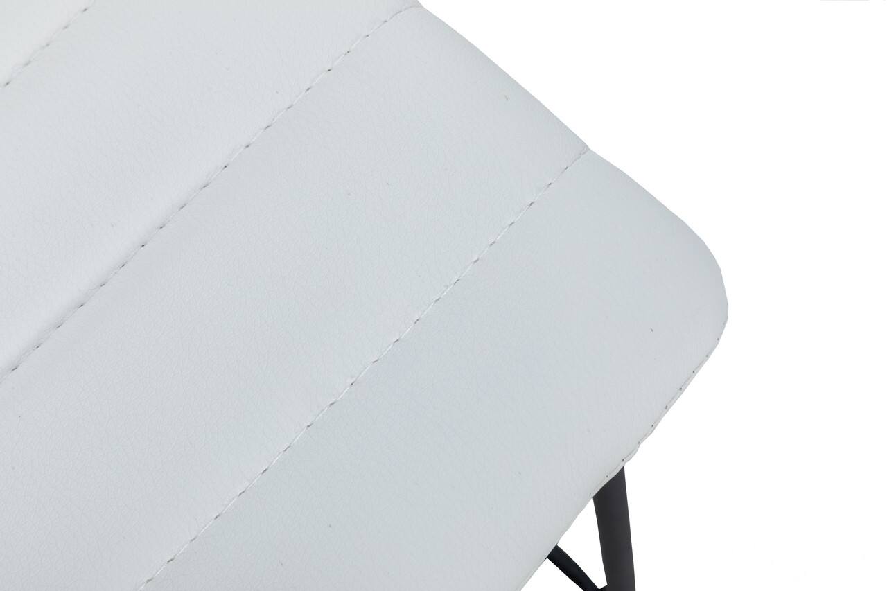 Alt View 8. LeisureMod - Zylar Office Guest Chair with PU Leather, Foam Cushion & Stainless Steel Base - White.