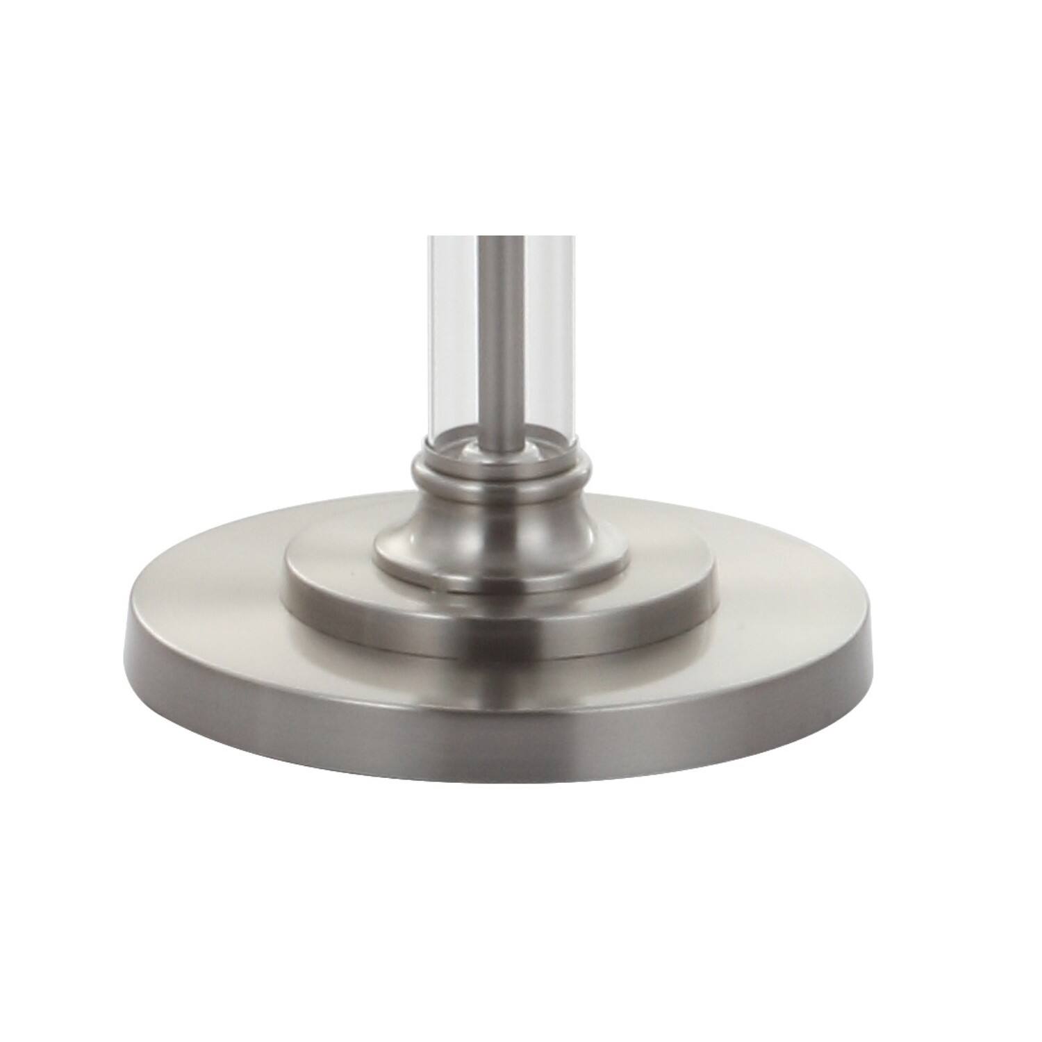 Alt View 3. Jonathan Y - Ralph 60" Metal/Glass Floor Lamp, Polished Nickel/Clear - Polished Nickel/ Clear.