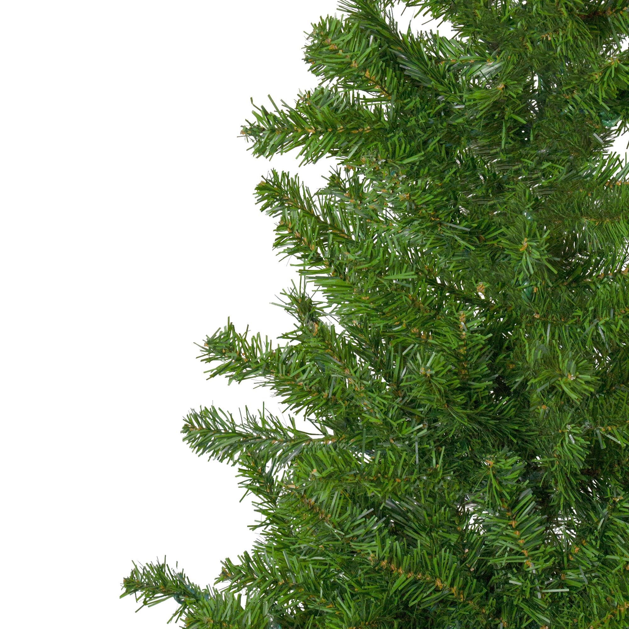 Alt View 4. Northlight - Canadian Pine Artificial Pencil Christmas Tree - 7.5' - Unlit - Green.