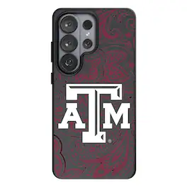 Keyscaper - NCAA - Texas A&M Aggies Paisley Galaxy Magnetic Bump Case - S25 - Black