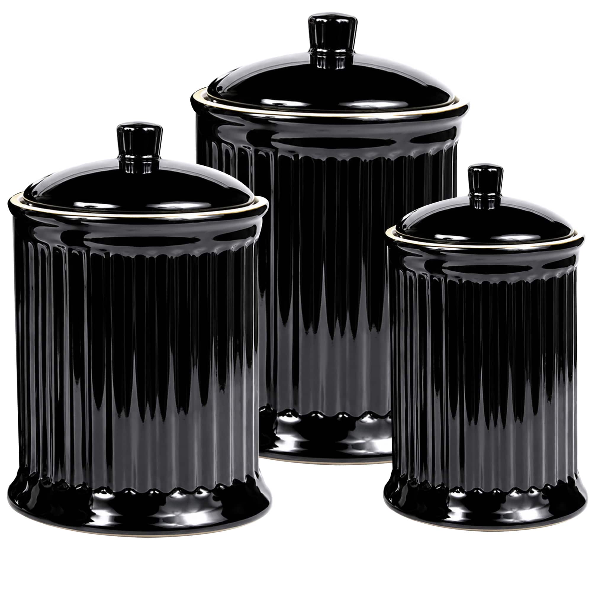 Omniware - Simsbury Canisters, Set of 3 - Black price history on PriceWatchPro