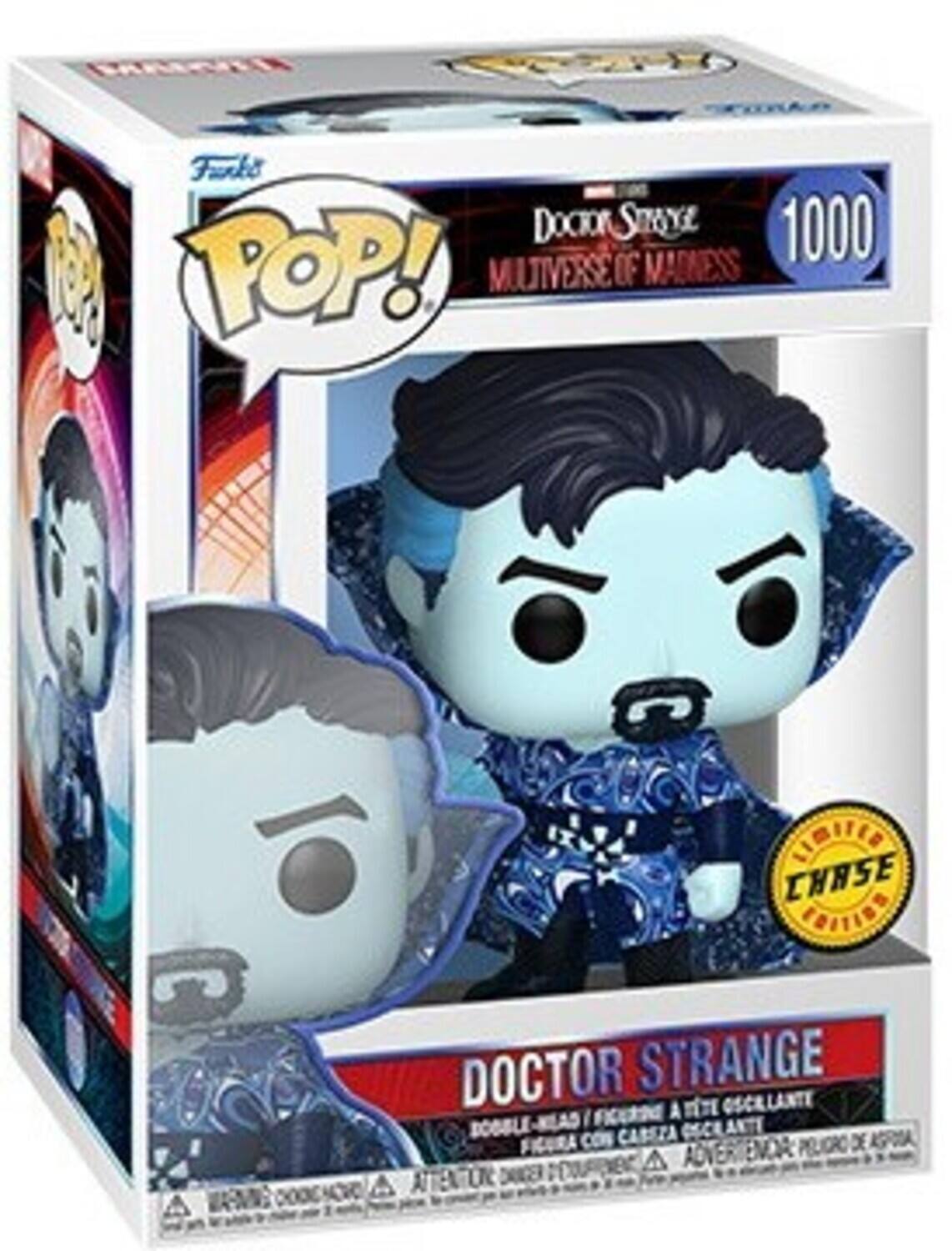 DOCTOR STRANGE, POP!, MULTIVERSE OF MADNESS, 1000, CHASE, DOCKOR, FcUtd, A OSCILLANTE, BOGBLE, ANTI CON CABEZA, OsC AGROA, FICURA ENDA POUGRC DE A ADVER A ATTE OR