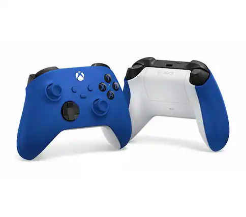 Front. Microsoft - Microsoft Xbox Core Wireless Controller Video Game Shock Blue QAU-00002 Model # 1914 - Shock Blue.