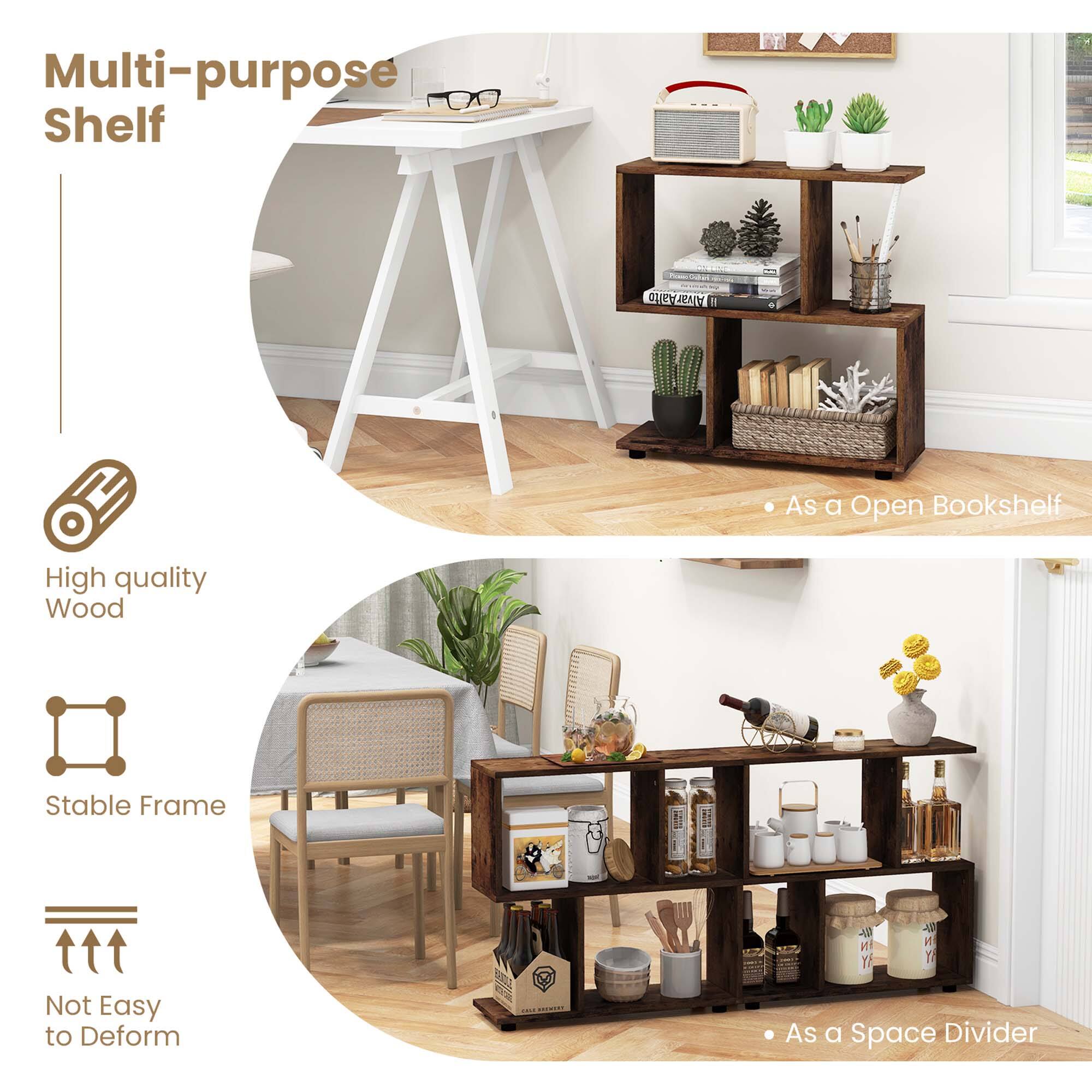 Multi-purpose Shelf - ANrAaHD

As a Open Bookshelf
High quality Wood
Stable Frame
Not Easy to Deform
As a Space Divider