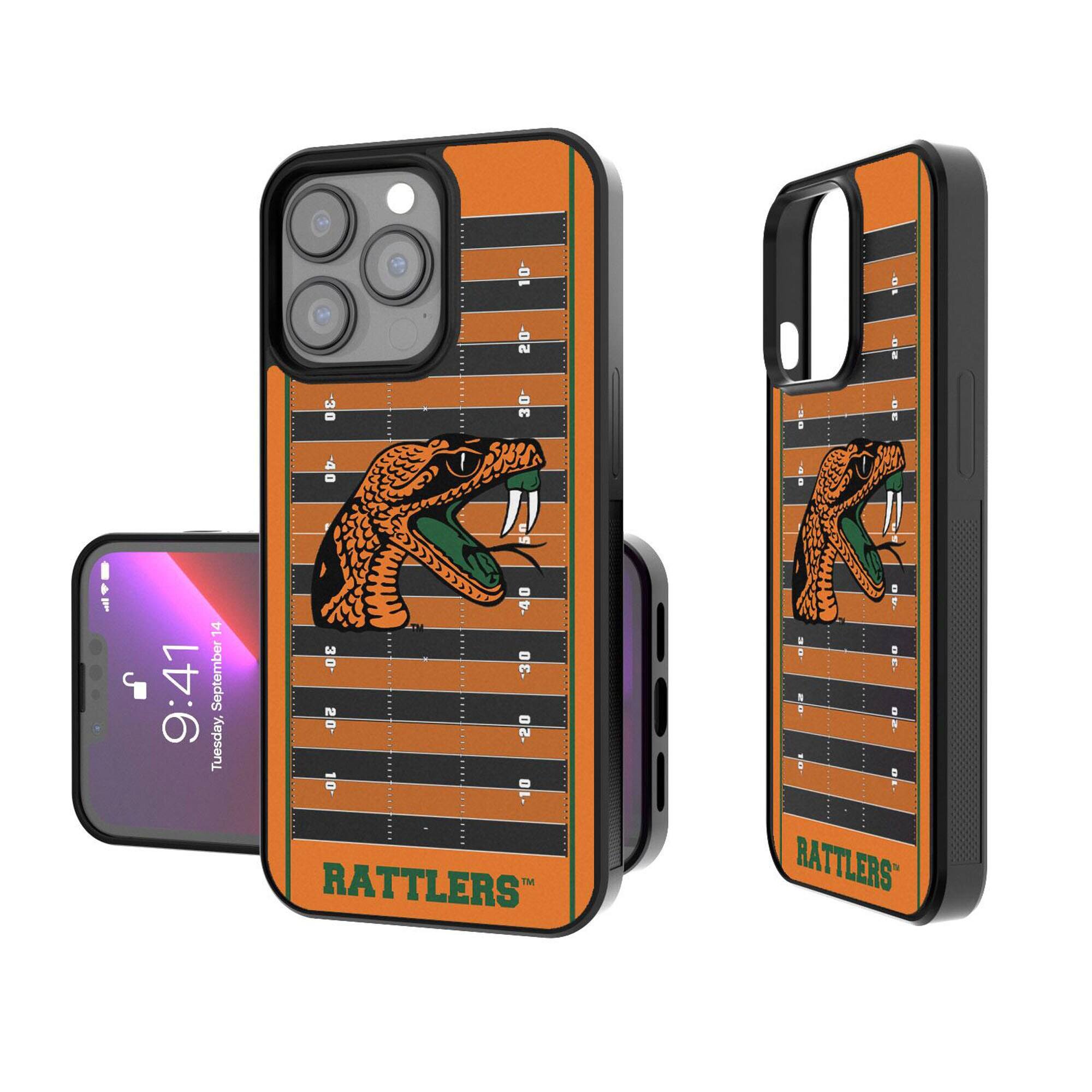 Keyscaper - NCAA - Florida A&M Rattlers Field iPhone Bump Case - 15 Plus - Black price history on PriceWatchPro