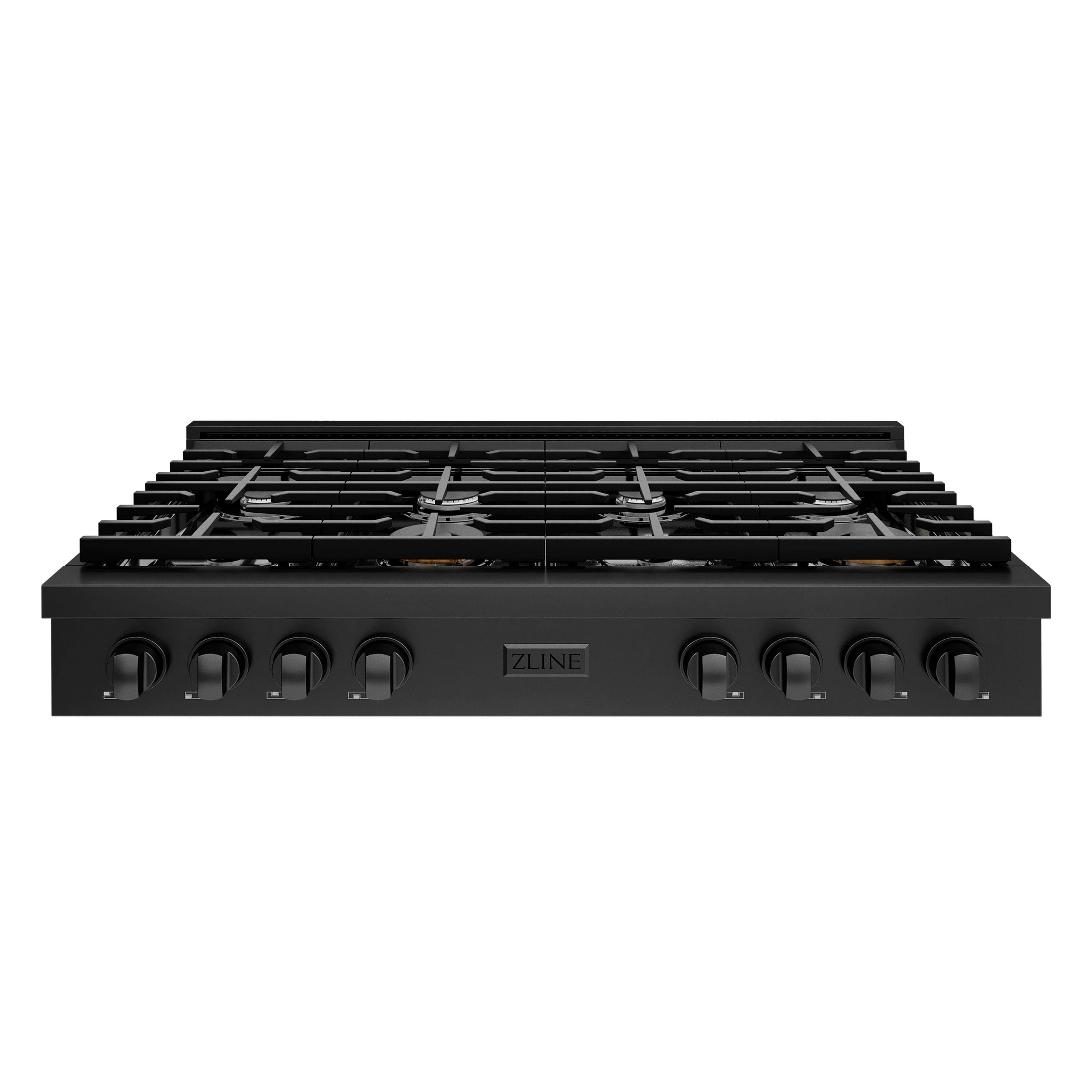ZLINE - 48 in. Paramount Gas Rangetop with 8 Burners (SRTB-48) - Black Stainless Steel - Front_Zoom