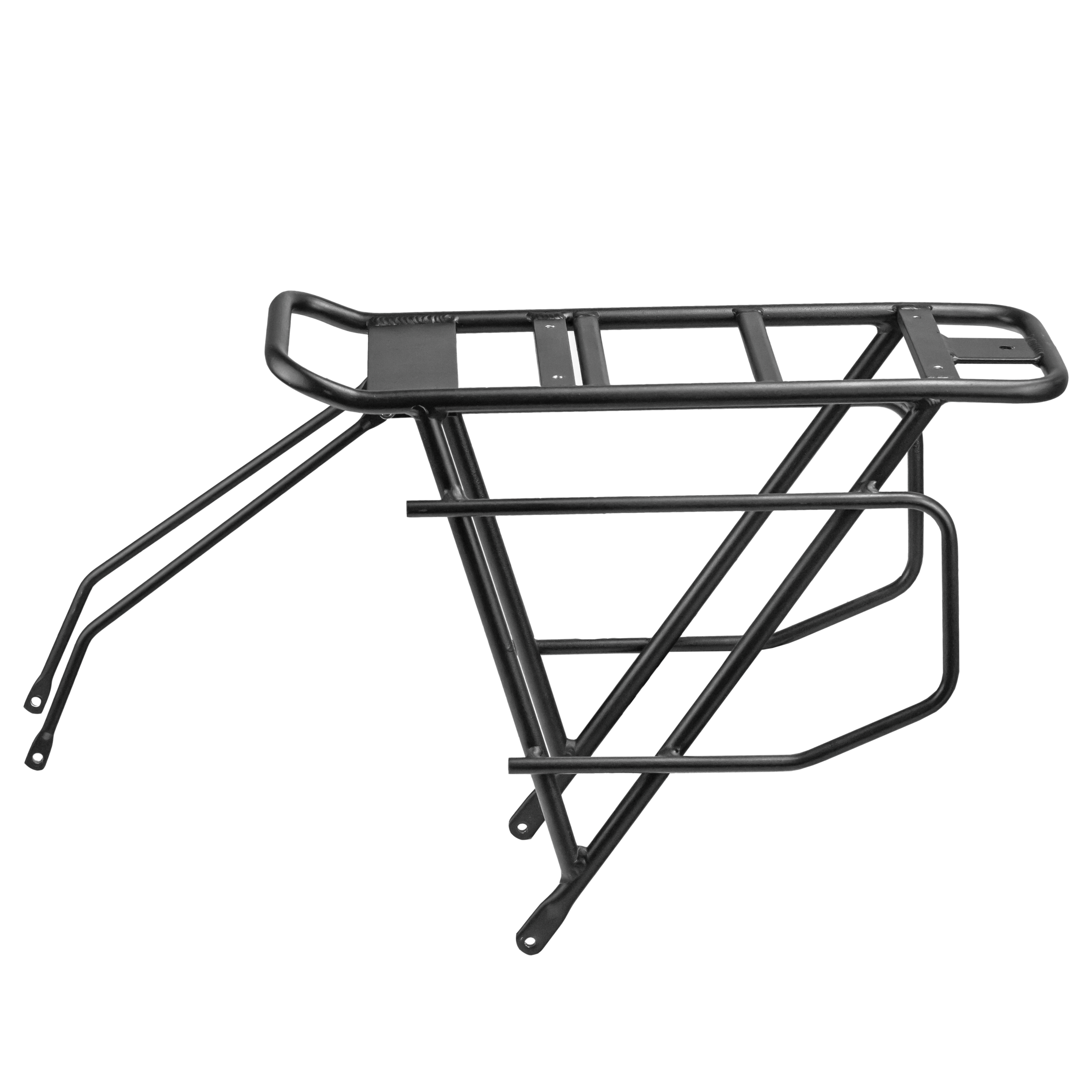 Left. Rambo Bikes - Rear Extra Large Luggage Rack R150 For Gen 1 and Gen 2 Rambo Bikes - Black.