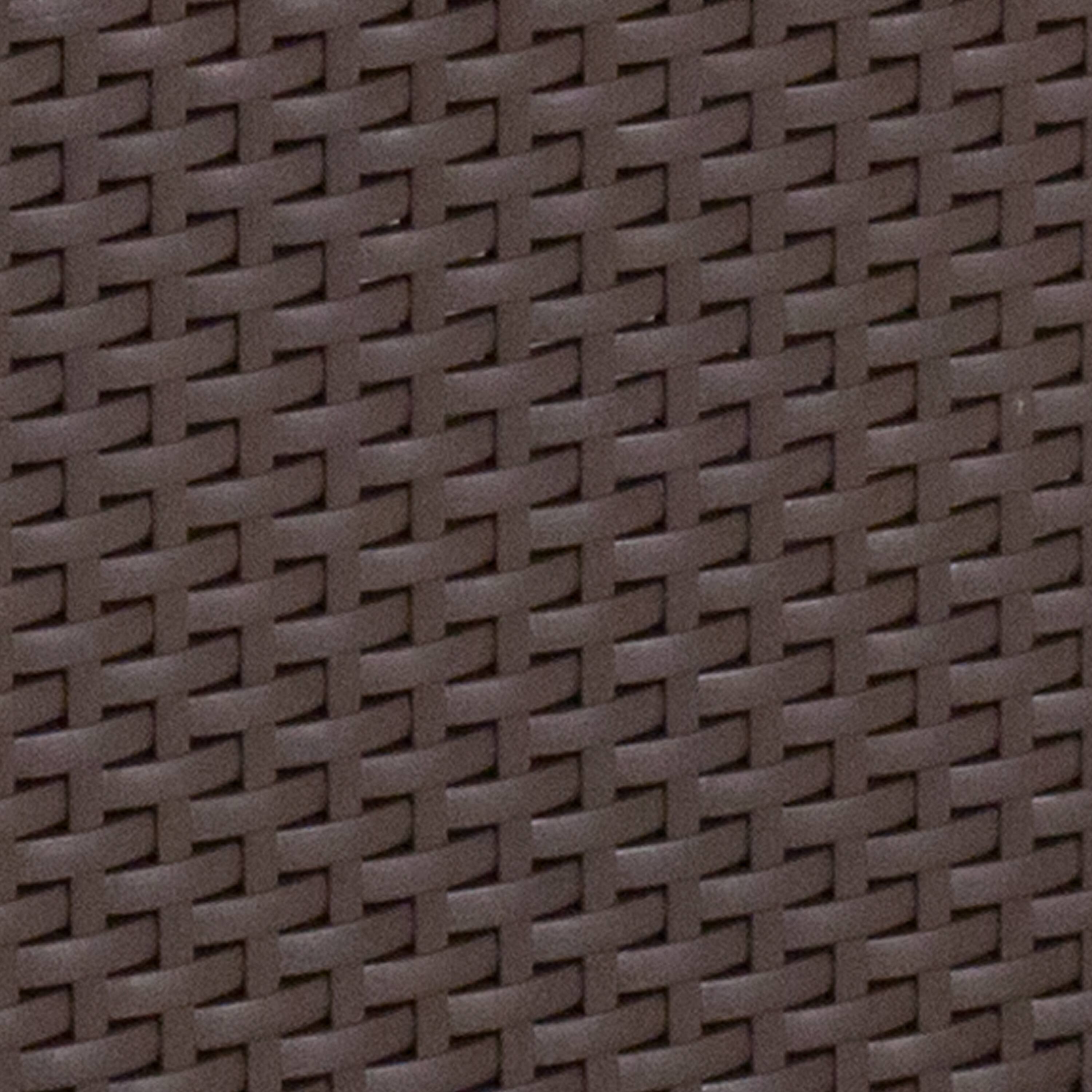 Alt View 10. Emma + Oliver - 4 Piece Outdoor Faux Rattan Chair, Sofa and Table Set - Chocolate Brown.
