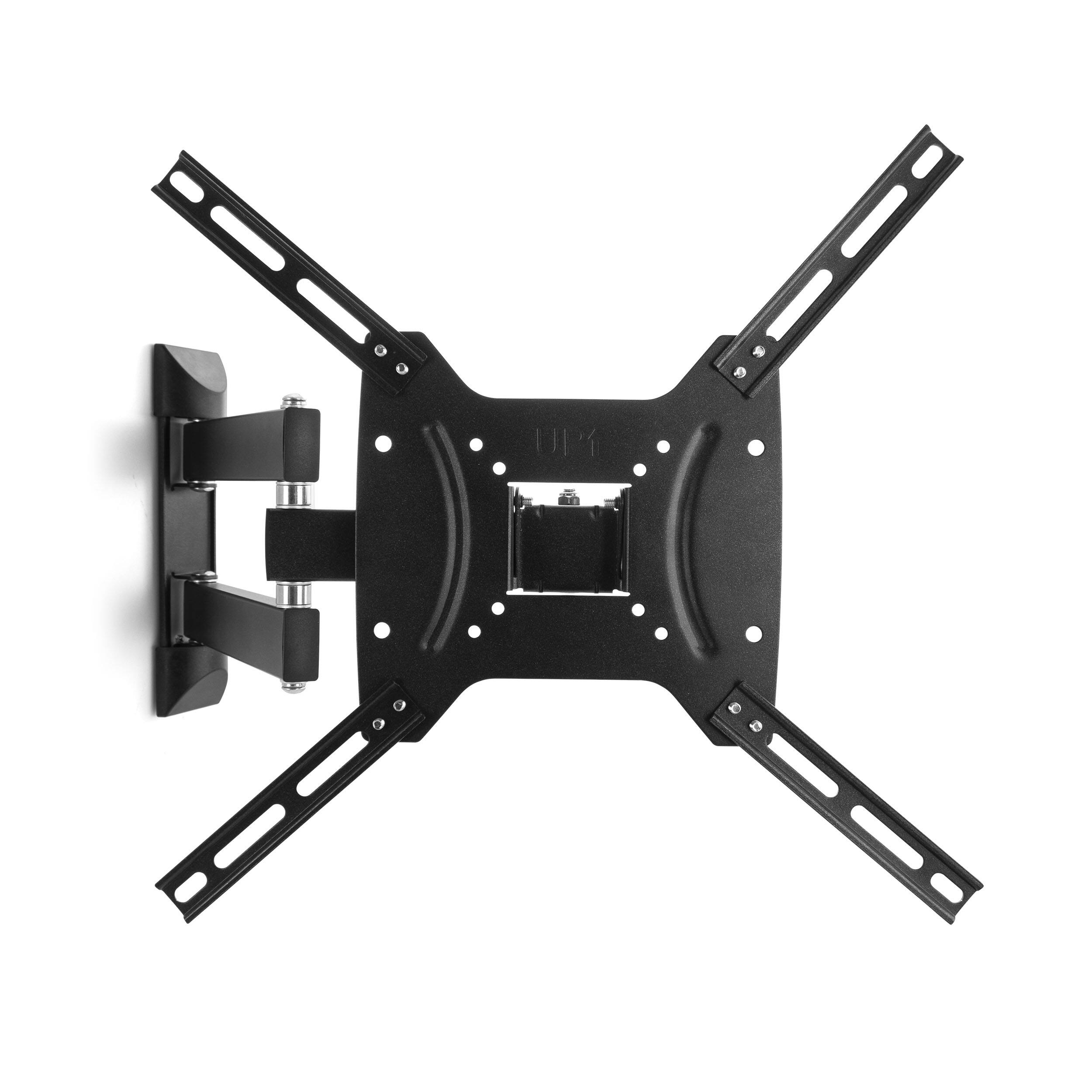 Front. MegaMounts - MegaMounts Full Motion, Tilt and Swivel Single Stud Wall Mount for 26-55 Inch  LCD, LED, and Plasma Screens - Black.
