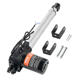 VEVOR - Linear Actuator 12V, 10 Inch Heavy Duty 1320lbs/6000N Linear Actuator, 0.19"/s Linear Motion Actuator - Black;Silver