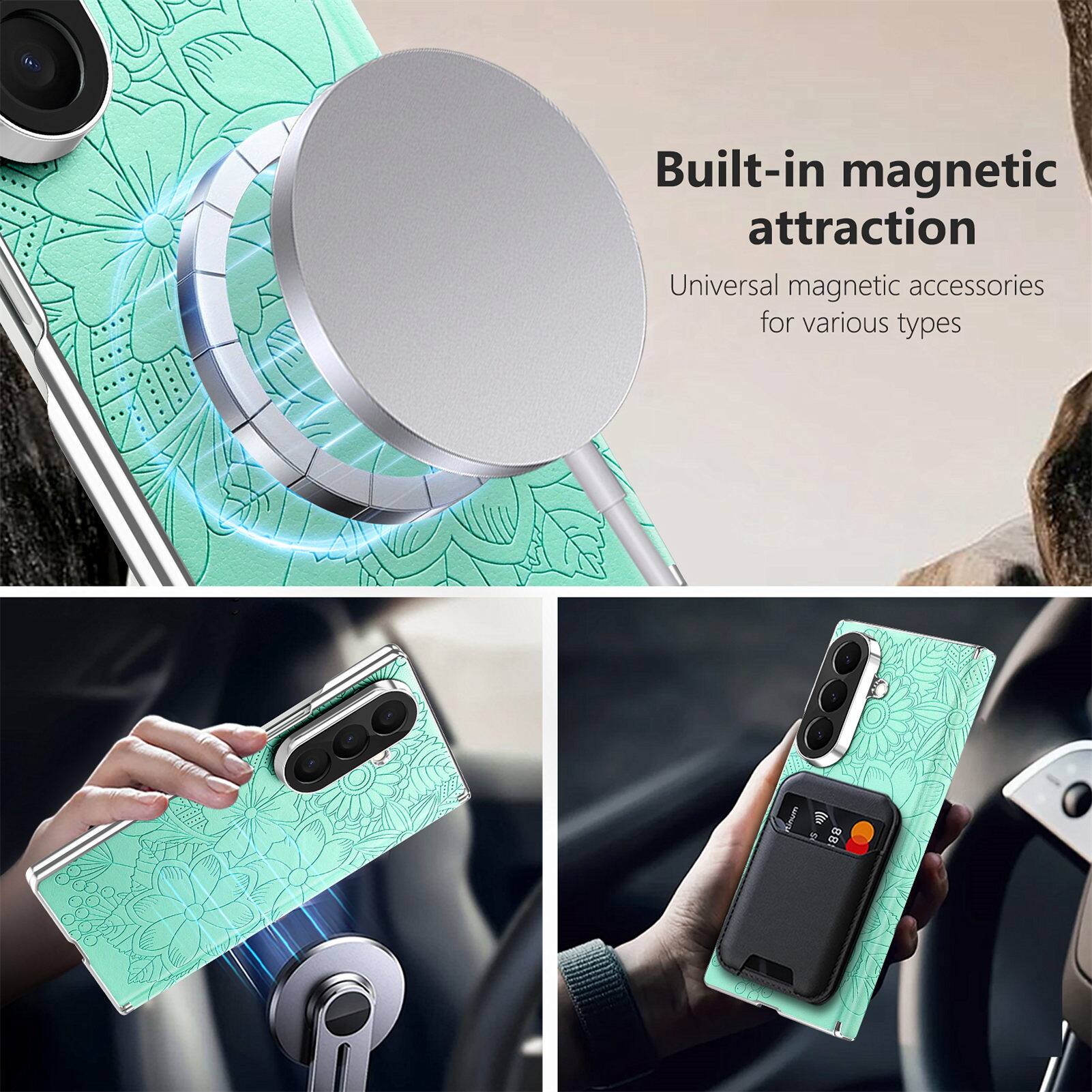 Built-in magnetic attraction  
Universal magnetic accessories for various types