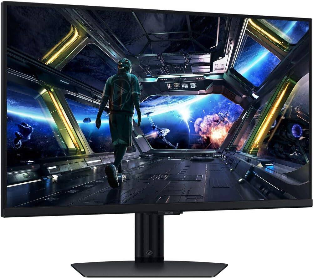 Angle. Samsung - Samsung Odyssey 32" 4K UHD Monitor with AMD FreeSync, 1ms Response Time, VESA Mount, HDMI & DKZ Hub, Black Color - Black.
