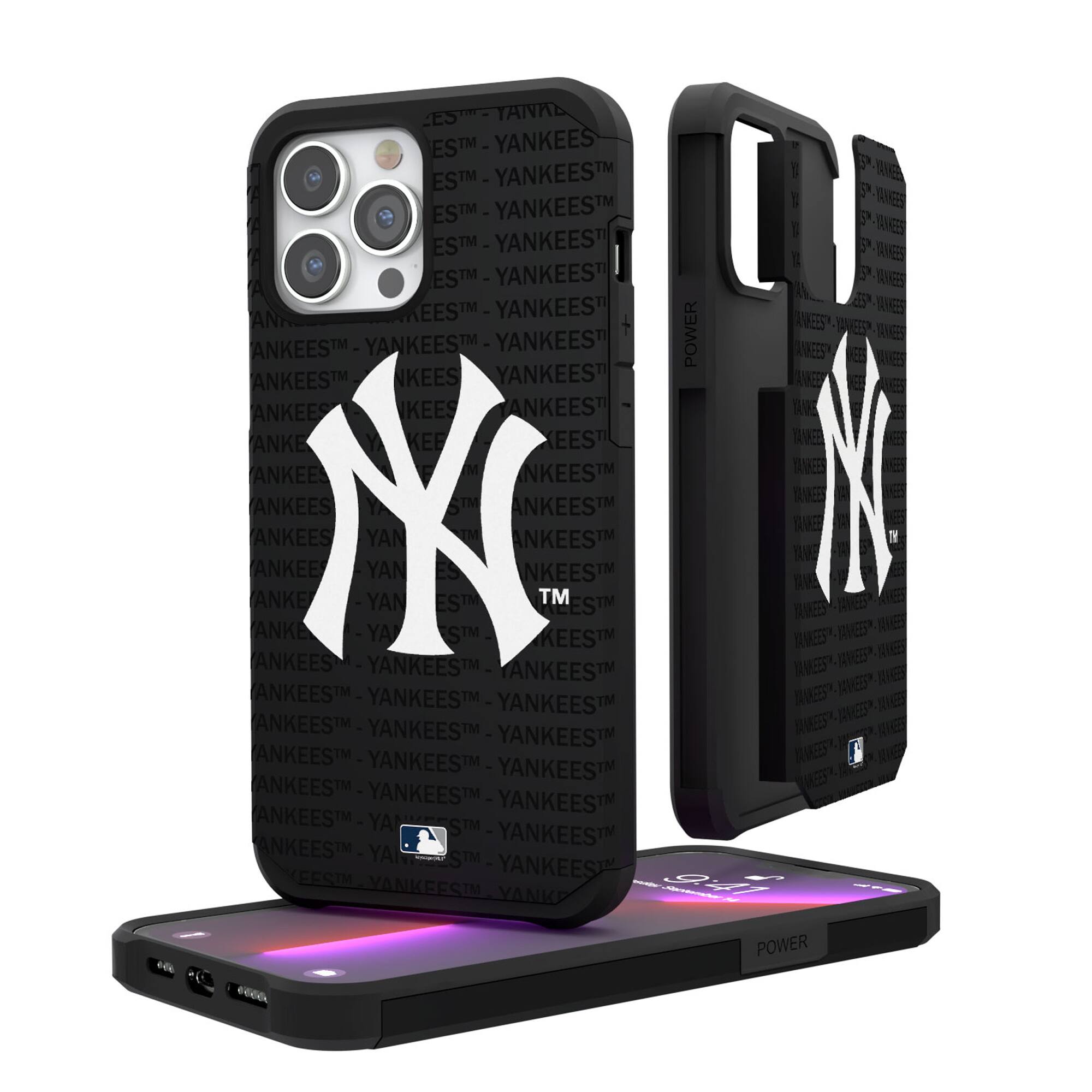 Keyscaper - MLB - New York Yankees iPhone Text Backdrop Rugged Case - 15 Pro Max - Multicolor price history on PriceWatchPro