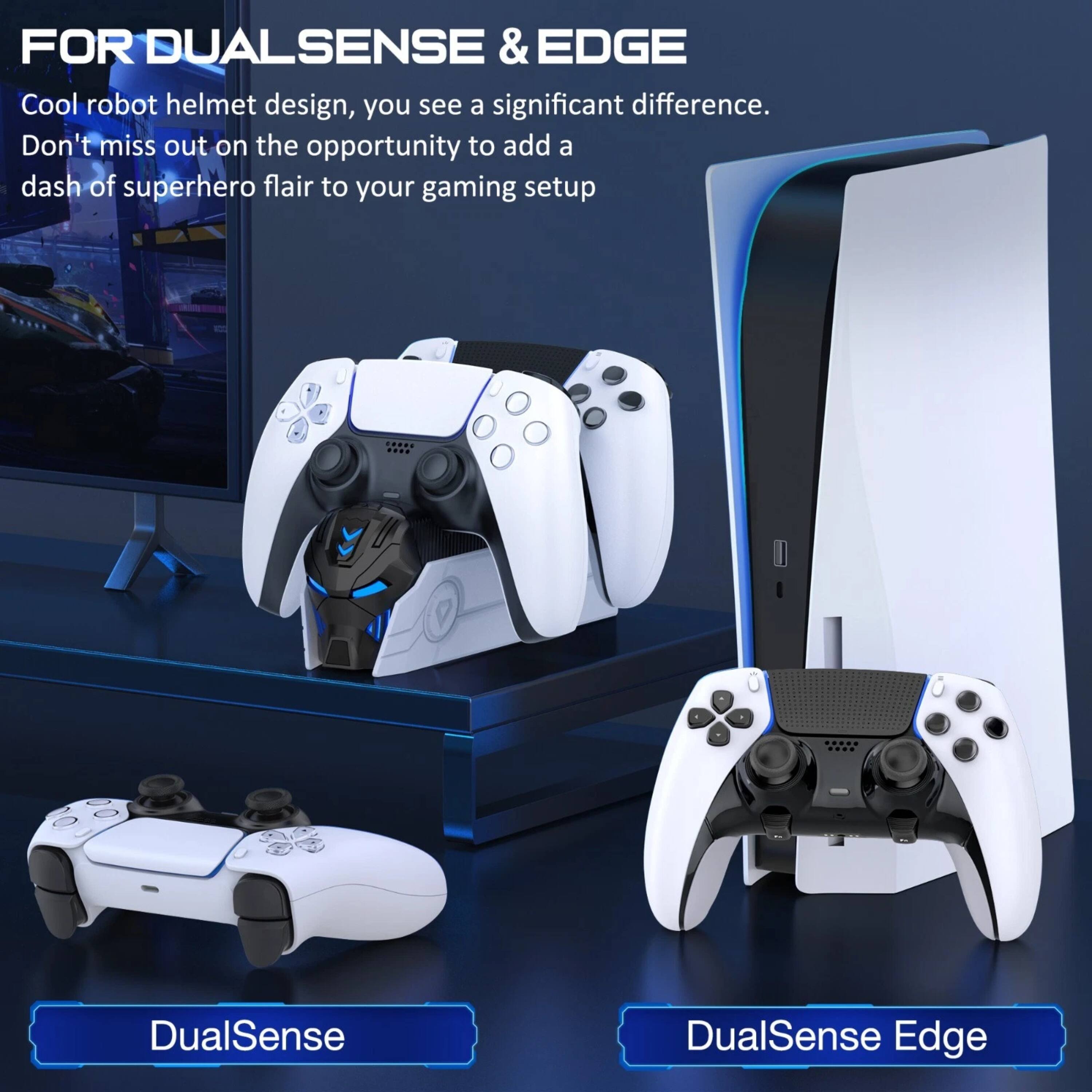 FOR DUALSENSE & EDGE

Cool robot helmet design, you see a significant difference. Don't miss out on the opportunity to add a dash of superhero flair to your gaming setup

DualSense

DualSense Edge