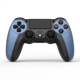 YONWAY - Wireless Controller, Playstation 4 Remote Game Joystick with Six-Axis Vibration Sensation and Anti-Slip Handle - Blue