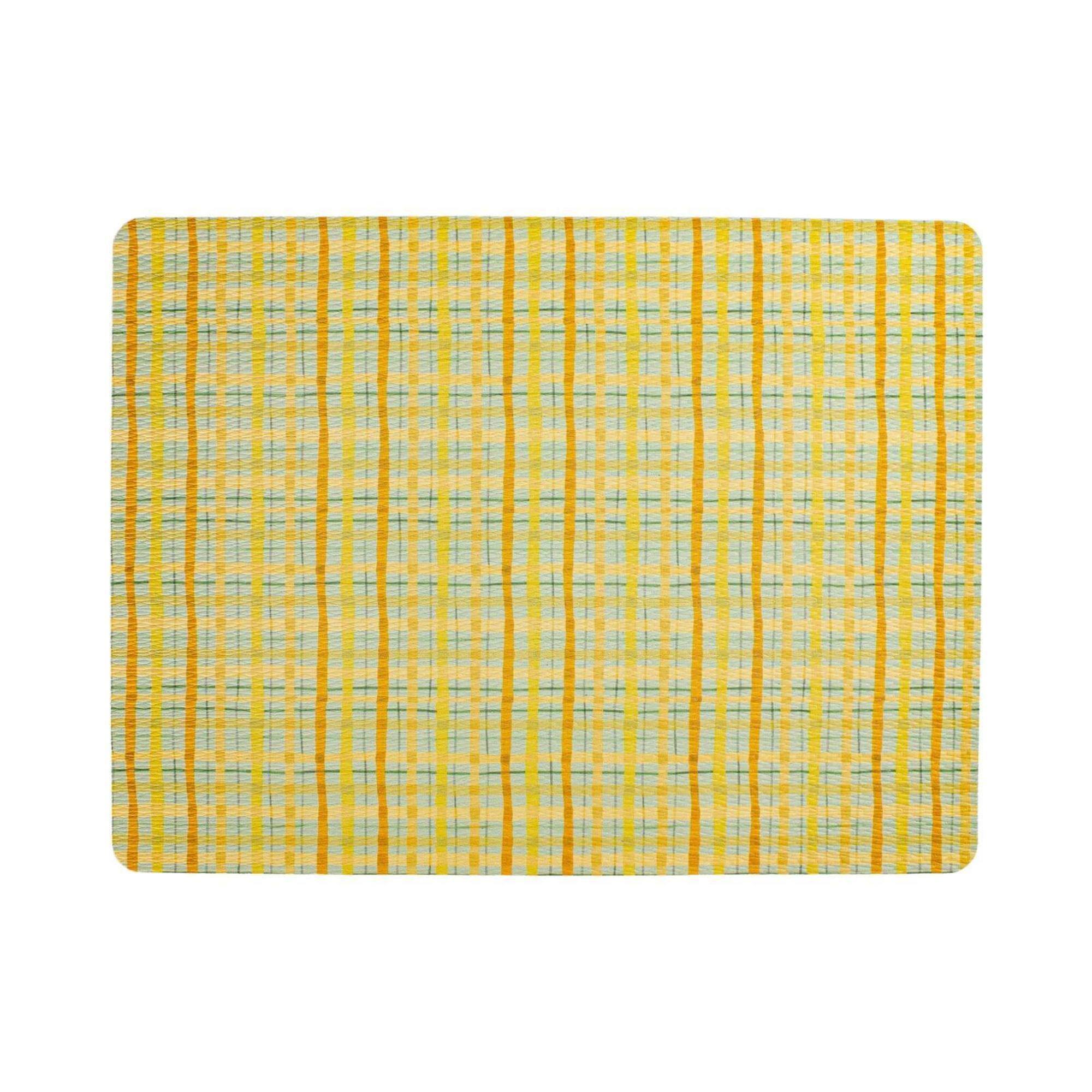 "Frieling - Davanti 13""x17"" Anti-Slip Rectangular Placemats - Set of 6 - Yellow Plaid" price history on PriceWatchPro