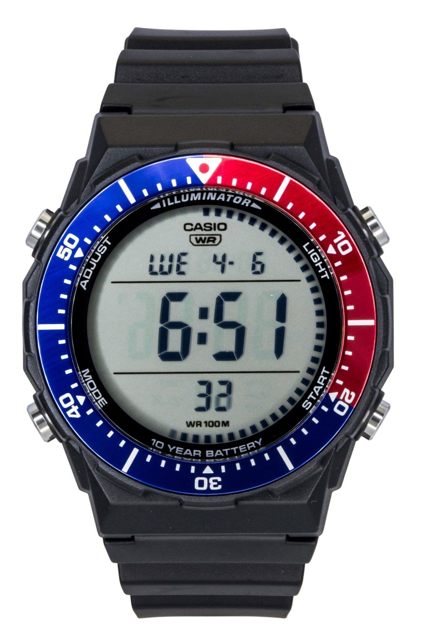 Casio - Multifunctional Digital Resin Strap Pepsi Bezel Quartz AE-1700H-1A2V 100M Men's Watch - Black price history on PriceWatchPro