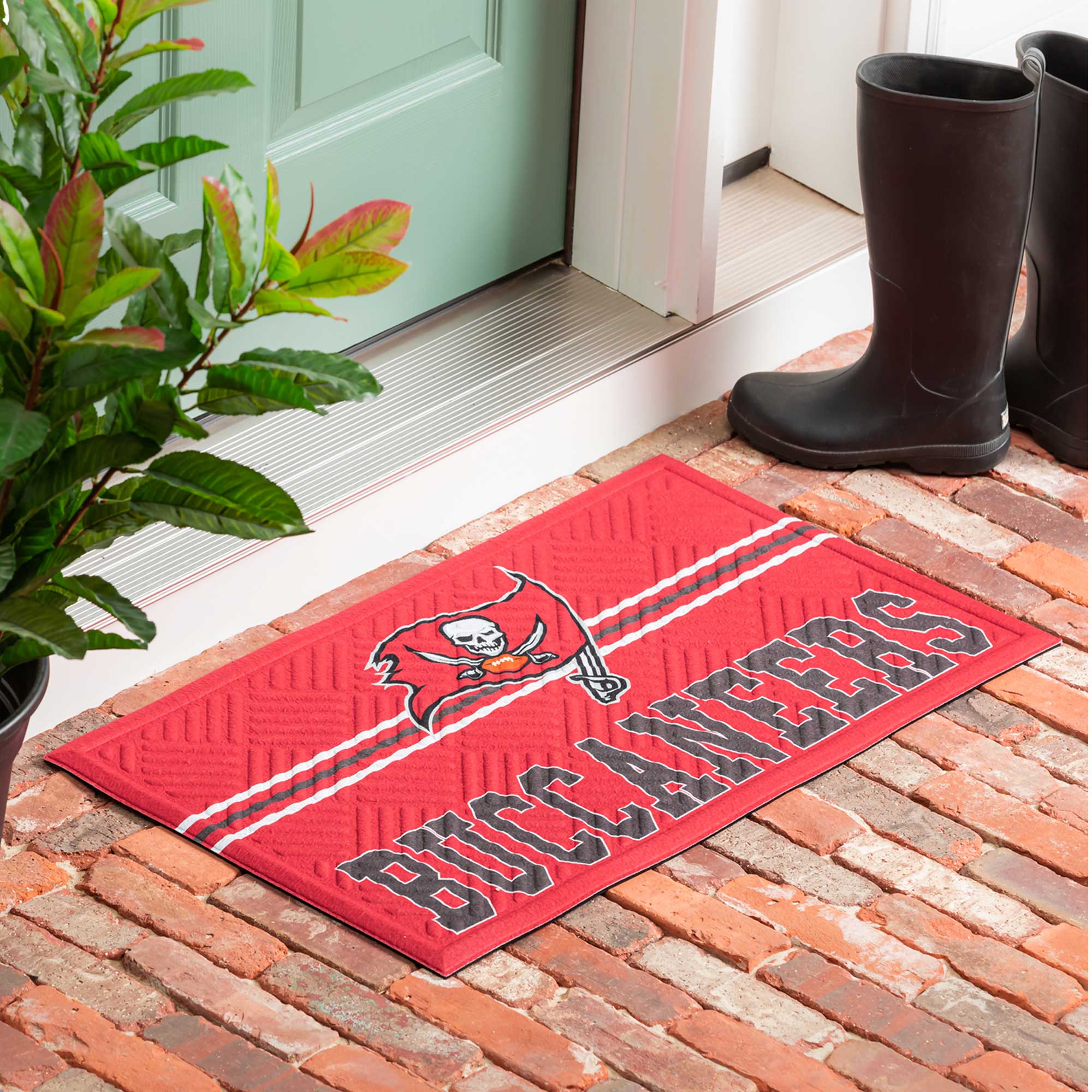 Alt View 2. Evergreen Enterprises - Tampa Bay Buccaneers Embossed Door Mat - Multicolor.