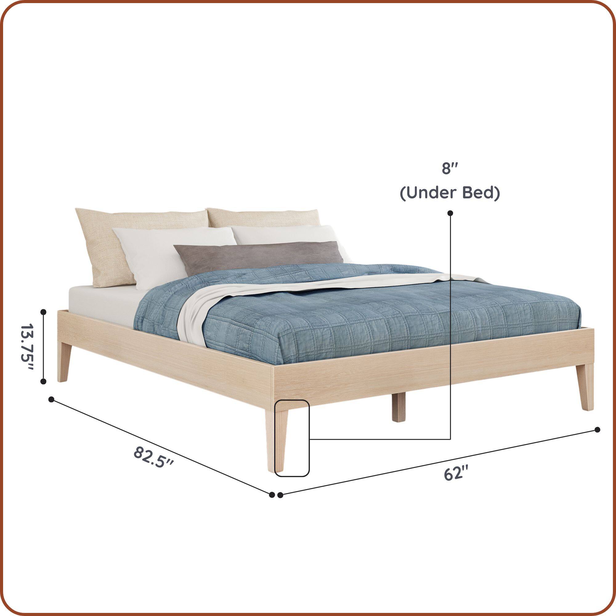 8" (Under Bed)  
13.75"  
82.5"  
62"