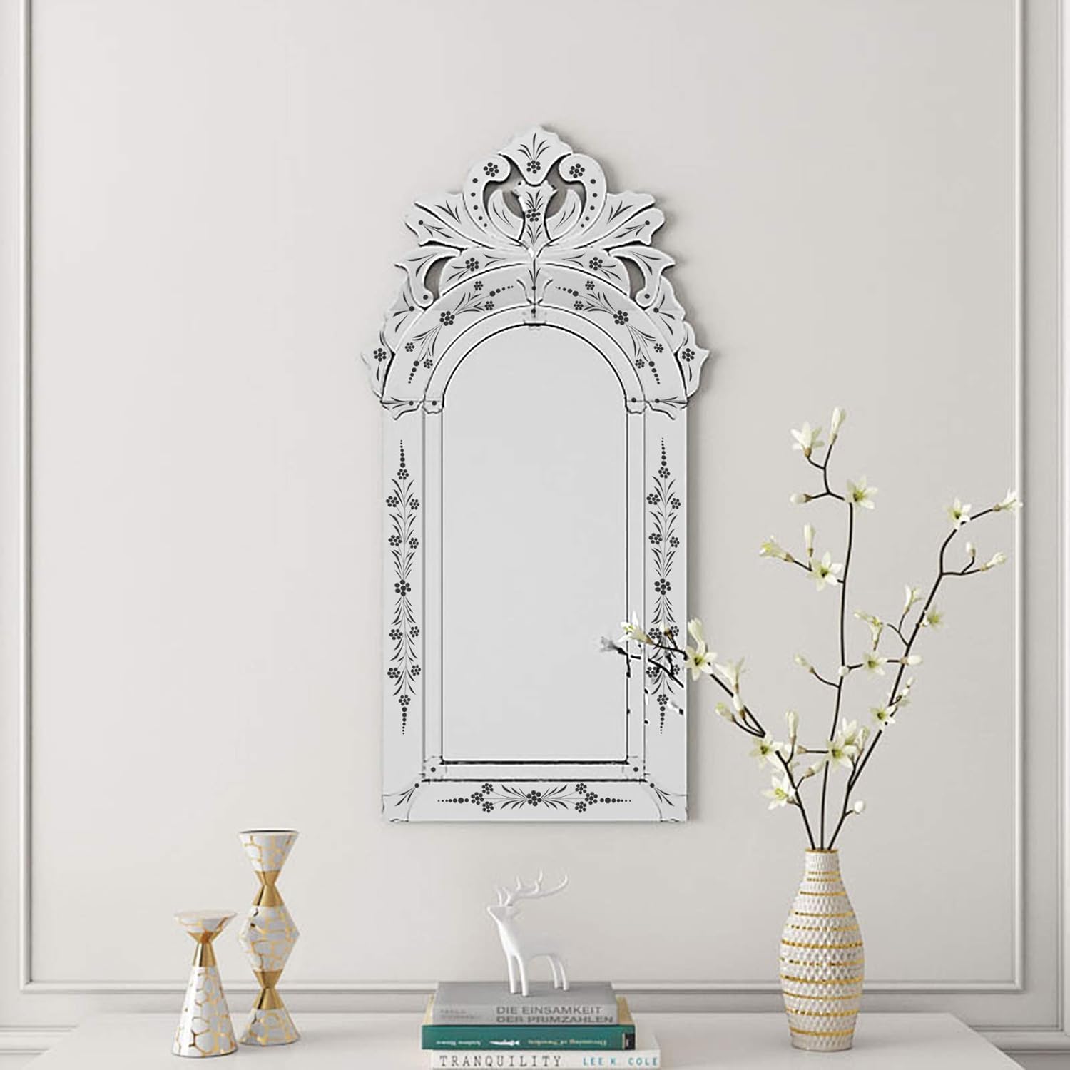TECH SAFARI Large Decorative Wall Mirrors For Living Room Mirror With ...