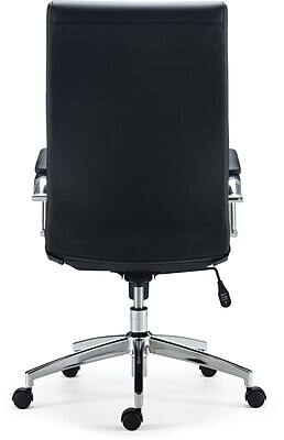 Alt View 4. Staples - Staples Bentura Ergonomic Bonded Leather Swivel Managers Chair, Black (53234) - Black.
