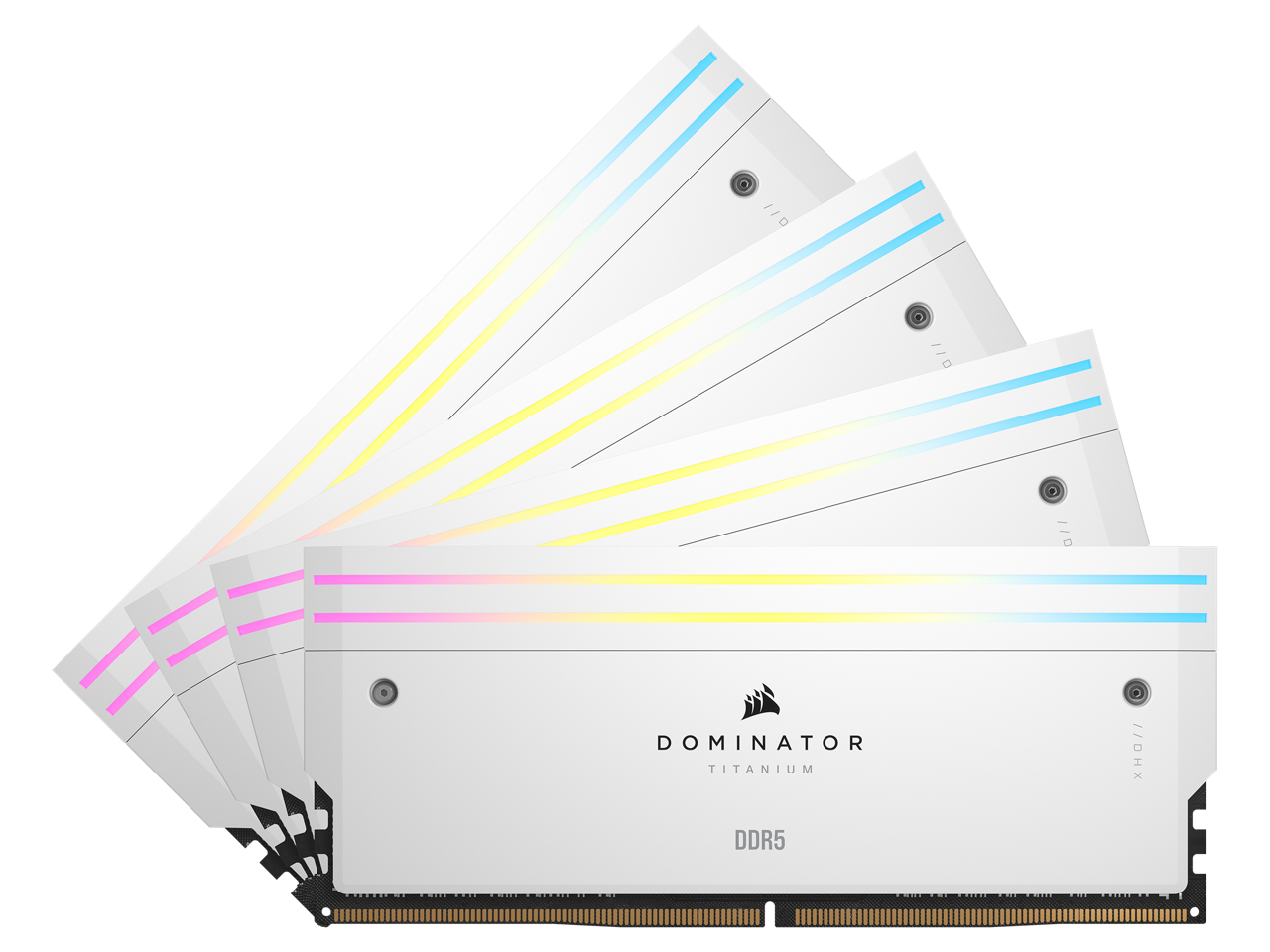 CORSAIR - Dominator Titanium 64GB (4 x 16GB) DDR5 6000 (PC5 48000) Desktop Memory Model CMP64GX5M4B6000C36W - White