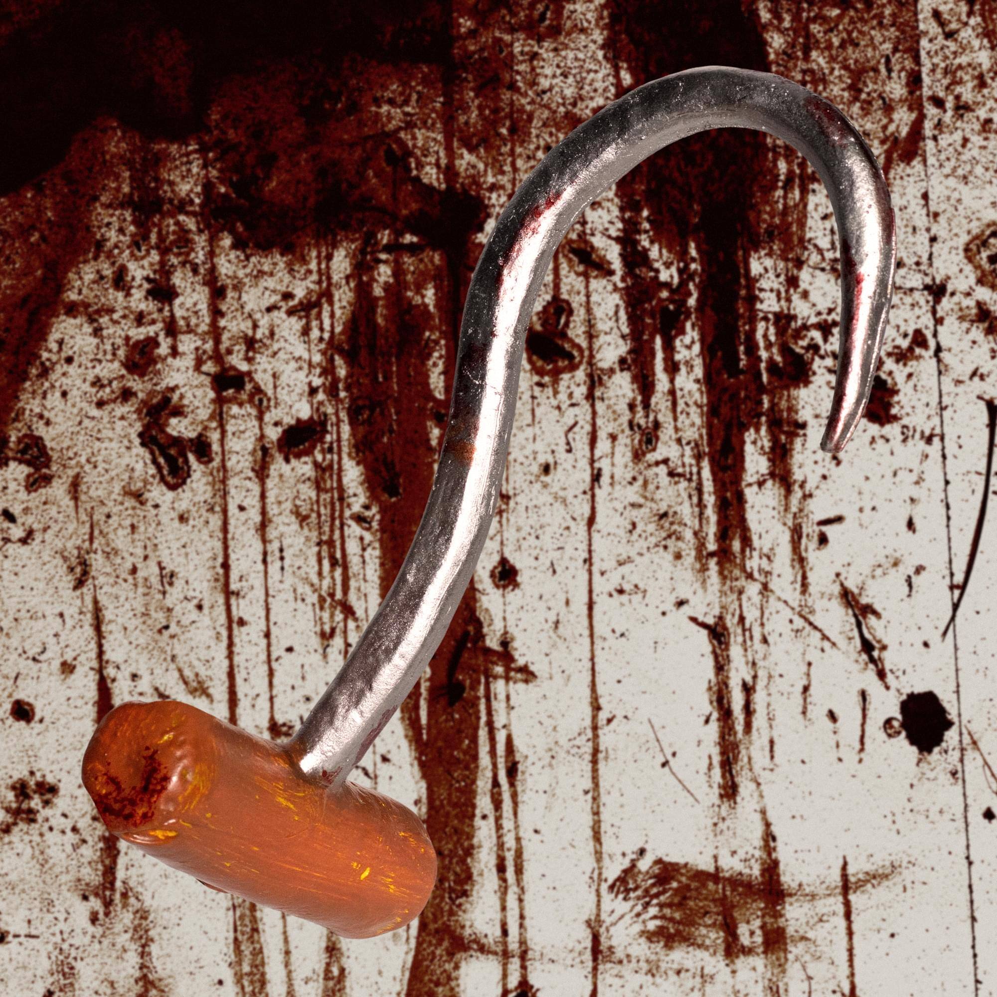 Alt View 1. Underwraps - Meat Hook 9 Inch Foam Adult Costume Accessory - Silver.